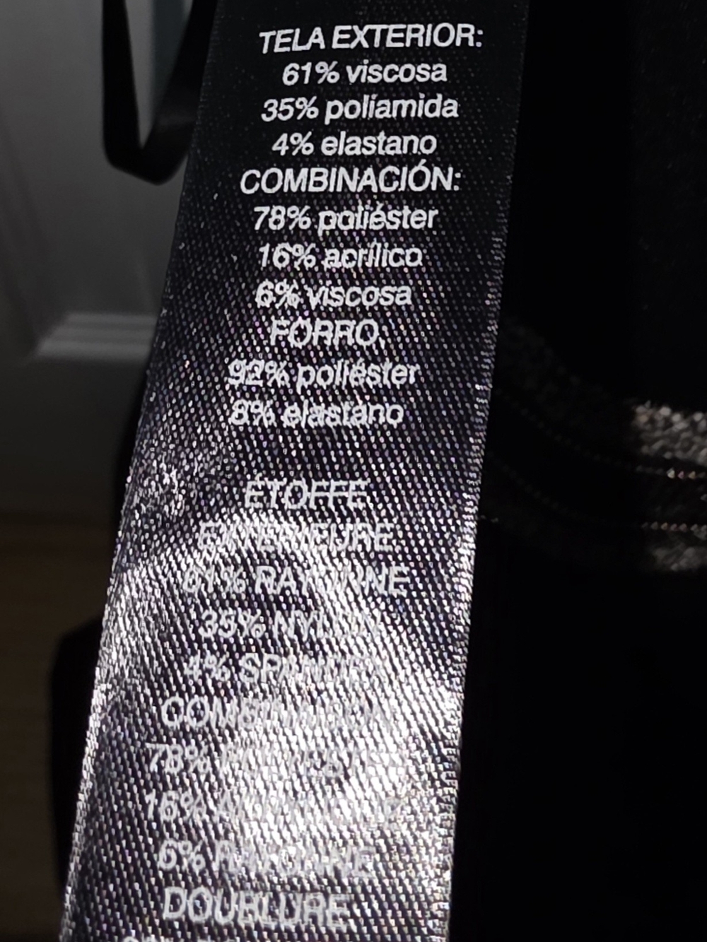 White House Black Market Black Midi Dress with Silver Metallic Trim - Picture 6 of 9